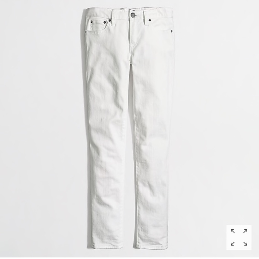 J. Crew Like New White skinny ankle jean 28" inseam